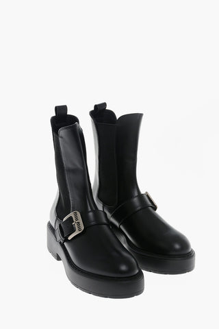 Brushed Leather ROIS Chelsea Booties