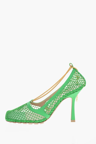 Mesh PARAKEET Pumps with Ankle Chain 9cm