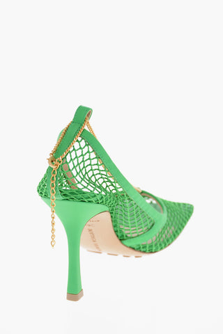 Mesh PARAKEET Pumps with Ankle Chain 9cm