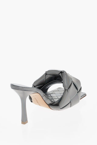 Woven Lamè Leather LIDO Mules 10cm
