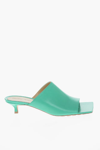 Open Toe STRETCH Leather Mules 4cm