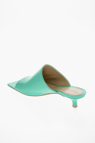 Open Toe STRETCH Leather Mules 4cm