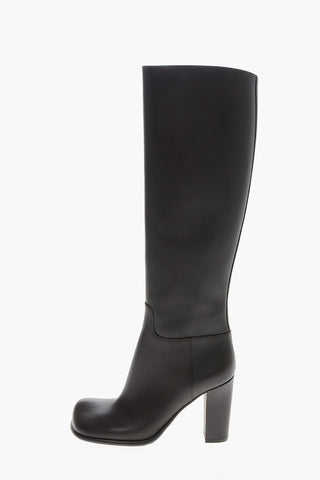 Stivali in Pelle STORM con Punta Squadrata 10cm
