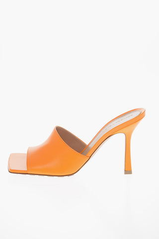 Open Toe STRETCH Leather Mules 10cm