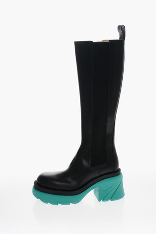 Stivali Chelsea Sotto al Ginocchio FLASH in Pelle 7cm