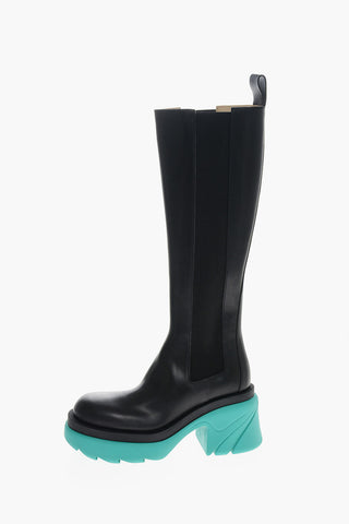 Stivali Chelsea Sotto al Ginocchio FLASH in Pelle 7cm