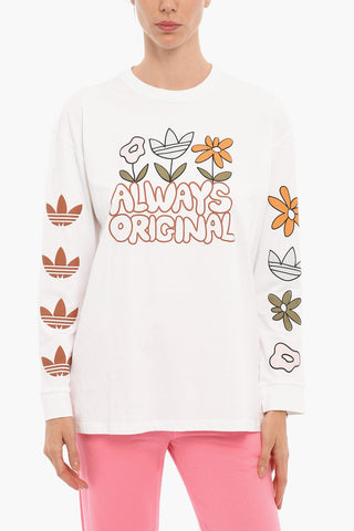 Crewneck Printed Long Sleeved T-shirt