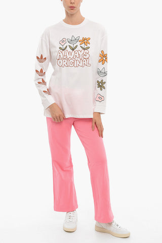 Crewneck Printed Long Sleeved T-shirt