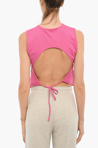 Open-Back Crew-neck MAGNEAGZ Crop Top