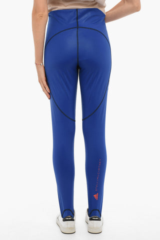 STELLA MCCARTNEY Leggings in Tessuto Stretch con Cuciture a Vista e Dettaglio Cut-Out sul Tallone