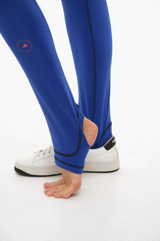 STELLA MCCARTNEY Leggings in Tessuto Stretch con Cuciture a Vista e Dettaglio Cut-Out sul Tallone