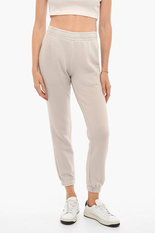 High-Waisted Brushed Cotton Joggers