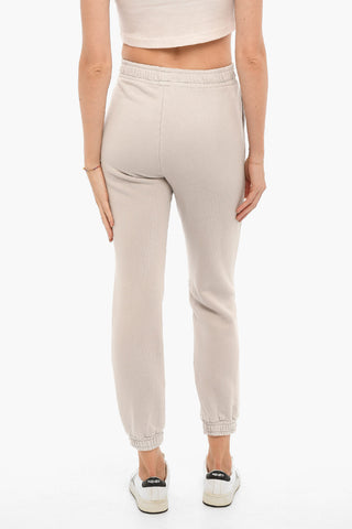 High-Waisted Brushed Cotton Joggers