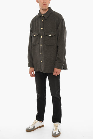Solid Color DILLINGHAM Overshirt with Double Breast Pockets