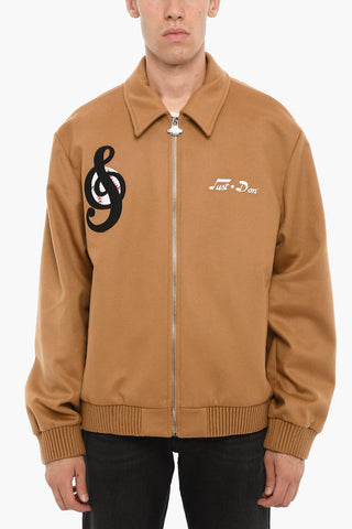 Virgin Wool Jacket with Zip Closure