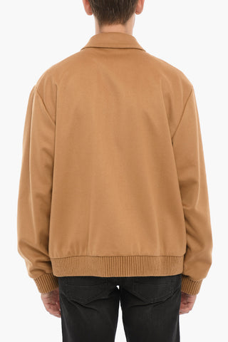 Virgin Wool Jacket with Zip Closure