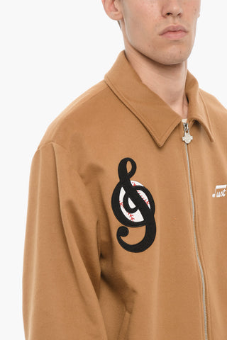 Virgin Wool Jacket with Zip Closure