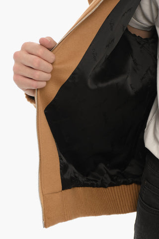 Virgin Wool Jacket with Zip Closure