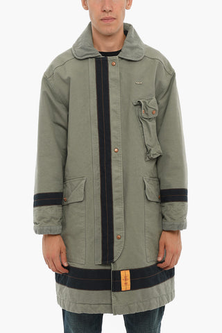 Parka Imbottito DXD con Colletto a Costine