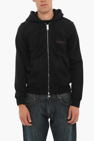 RED TAG Felpa S-GINN in Cotone Garzato con Chiusura Zip