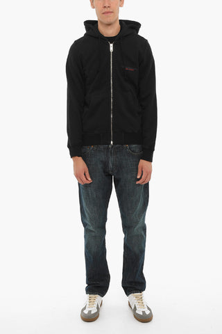 RED TAG Felpa S-GINN in Cotone Garzato con Chiusura Zip
