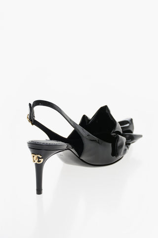 Stiletto Heel LOLLO Patent Leather Slingbacks 7cm