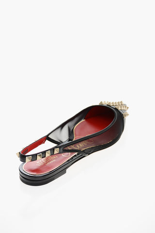 ALCOVE Mesh Slingback Ballet Flats with Studded Leather Toe