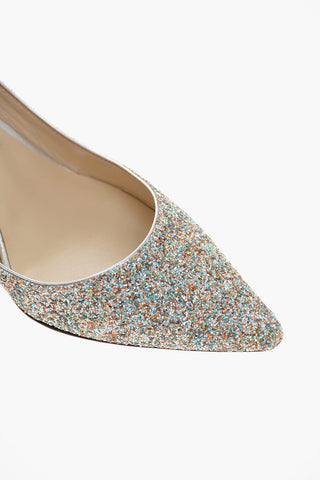 Glittery Leather ROMY Pumps 6cm