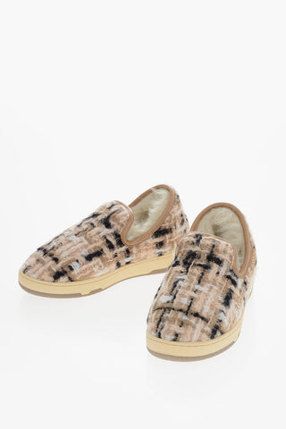 Wool Tweed COSY Slip On Sneakers
