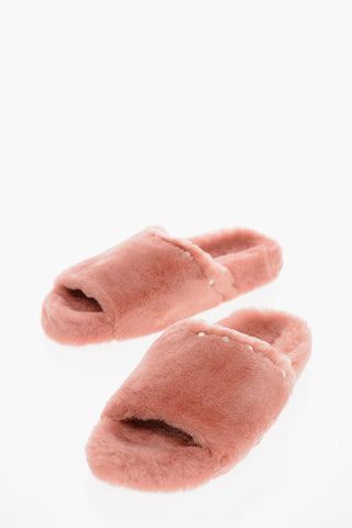 Fur ACINDA Sliders with Rhinestones