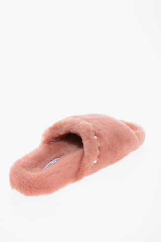 Fur ACINDA Sliders with Rhinestones