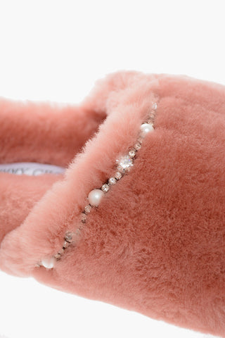 Fur ACINDA Sliders with Rhinestones