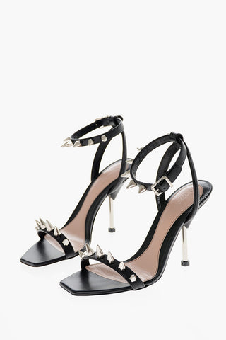 Sandali UPPER AND SO in Pelle Borchiata 10cm