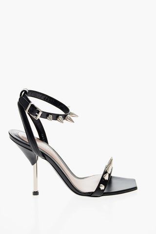 Sandali UPPER AND SO in Pelle Borchiata 10cm