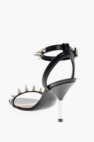 Sandali UPPER AND SO in Pelle Borchiata 10cm