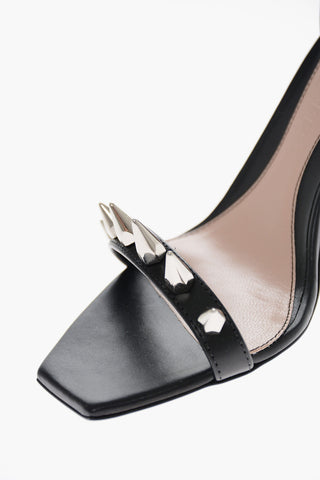 Sandali UPPER AND SO in Pelle Borchiata 10cm