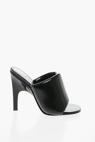 Mules in Vinile REM con Tacco Rivestito 11cm