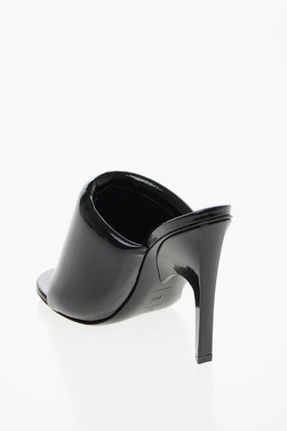 Mules in Vinile REM con Tacco Rivestito 11cm