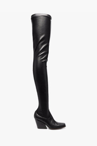 Faux Leather Over-the-Knee Boots COWBOY 8cm