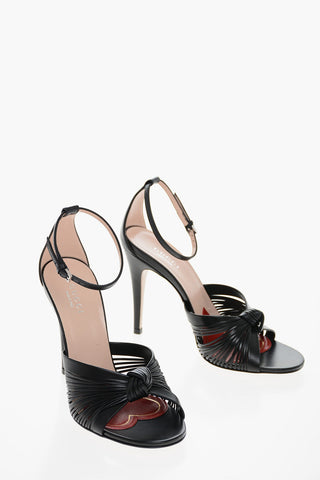 Front Knotted MALAGA KID Leather Sandals 10cm