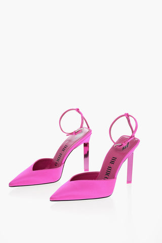 Geometric Heel PERINE Satin Slingbacks 8cm