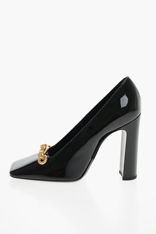 Squared Toe GRUPY Patent Leather Pumps 12cm