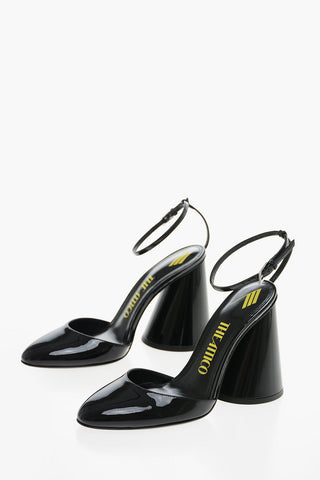 Chalk Heel LUZ Patent Leather Slingabcks 11cm