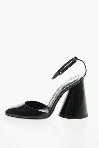 Chalk Heel LUZ Patent Leather Slingabcks 11cm