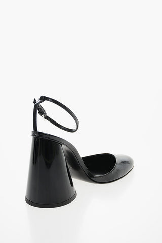 Chalk Heel LUZ Patent Leather Slingabcks 11cm