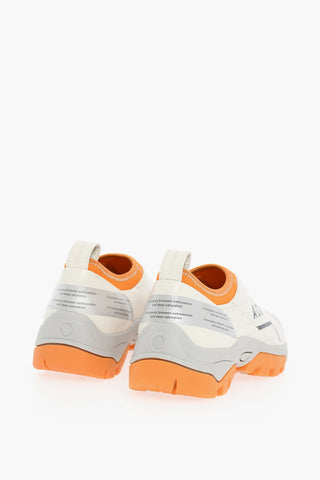 Logo Print Leather Slip On Sneakers 