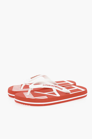 EMPORIO Rubber Flip Flops with Contrasting Logo