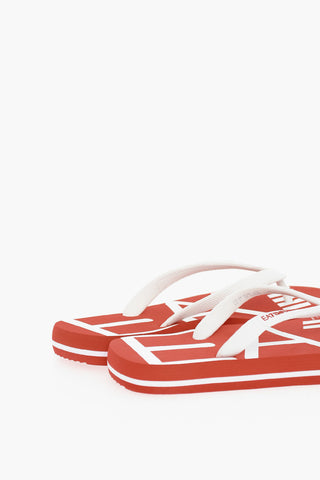 EMPORIO Rubber Flip Flops with Contrasting Logo