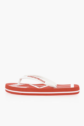 EMPORIO Rubber Flip Flops with Contrasting Logo