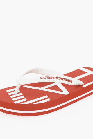 EMPORIO Rubber Flip Flops with Contrasting Logo